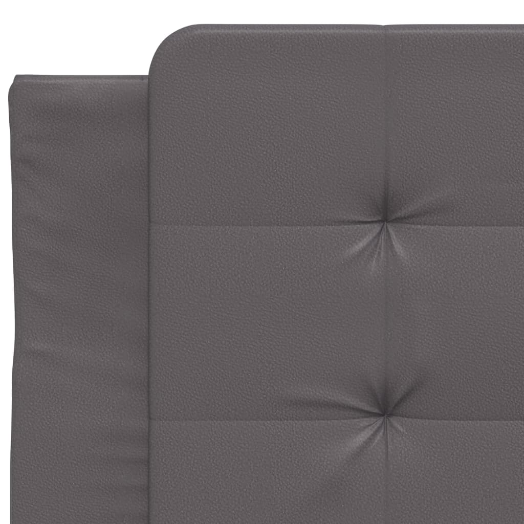 Bedframe met LED-verlichting kunstleer grijs 90x190 cm is nu te koop bij PeponiXL, paradijselijk wonen!