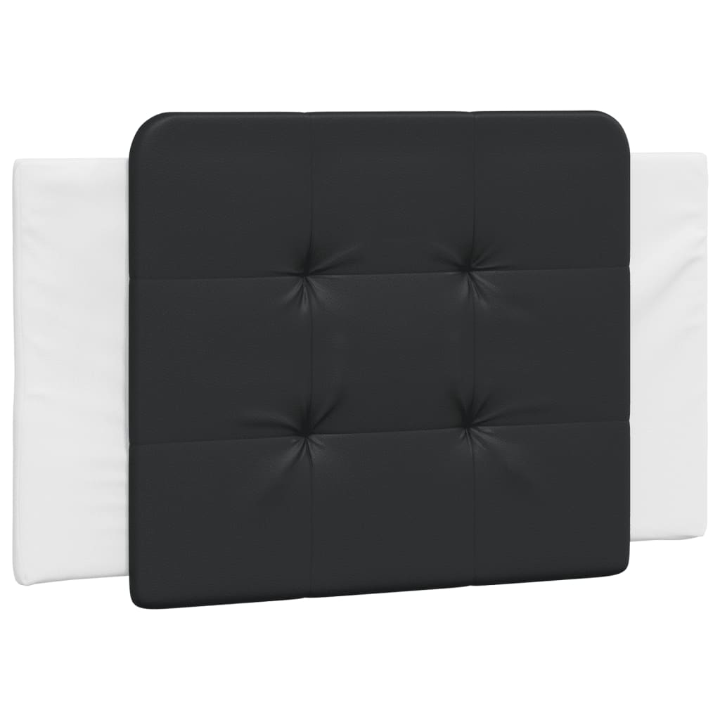 Bedframe met LED-verlichting kunstleer wit en zwart 90x200 cm is nu te koop bij PeponiXL, paradijselijk wonen!