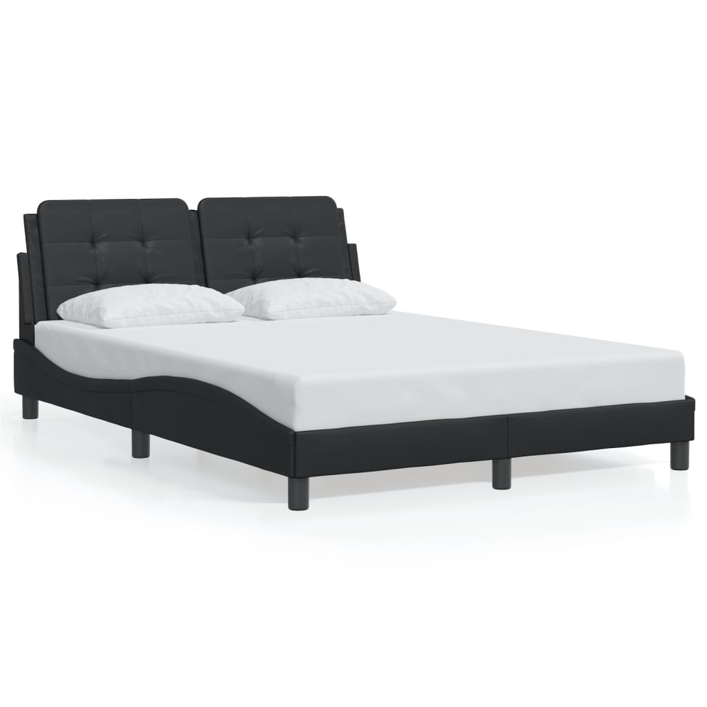 Bedframe met LED zonder matras "Zadar" zwart 120x200 cm is nu te koop bij PeponiXL, paradijselijk wonen!