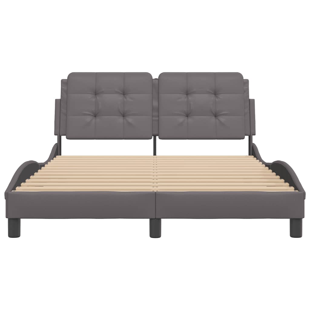 Bedframe met LED zonder matras "Zadar" grijs 120x200 cm is nu te koop bij PeponiXL, paradijselijk wonen!