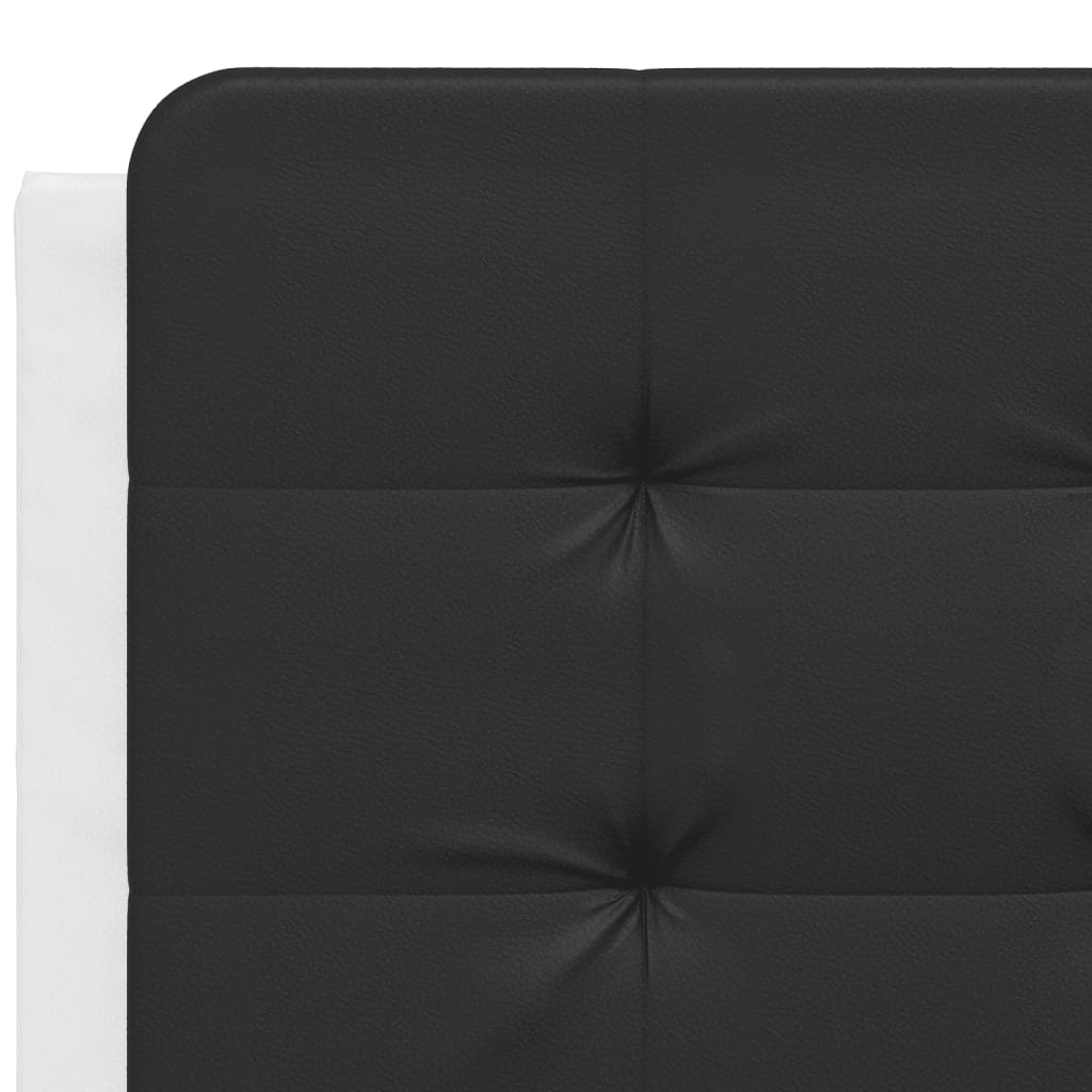 Bedframe met LED zonder matras "Zadar" wit en zwart 120x200 cm is nu te koop bij PeponiXL, paradijselijk wonen!