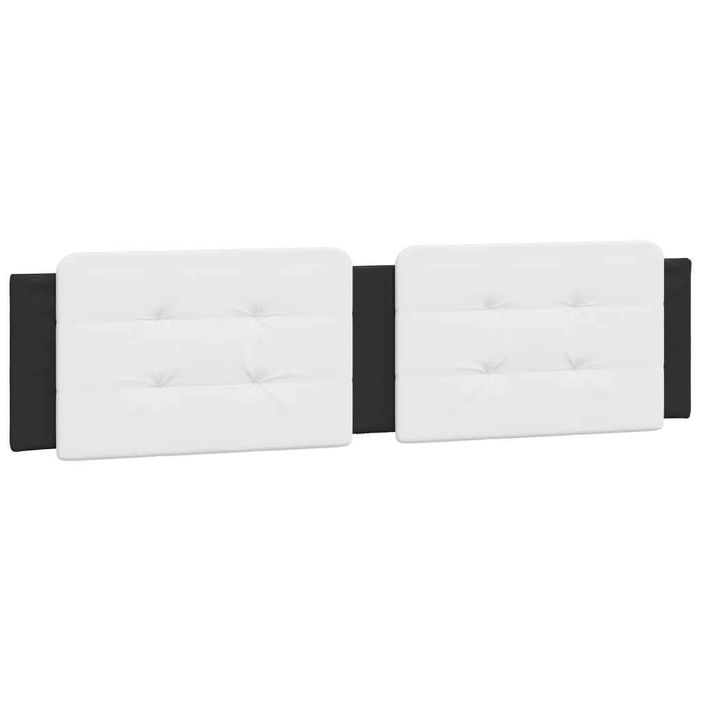 Bedframe met LED-verlichting kunstleer zwart en wit 160x200 cm is nu te koop bij PeponiXL, paradijselijk wonen!