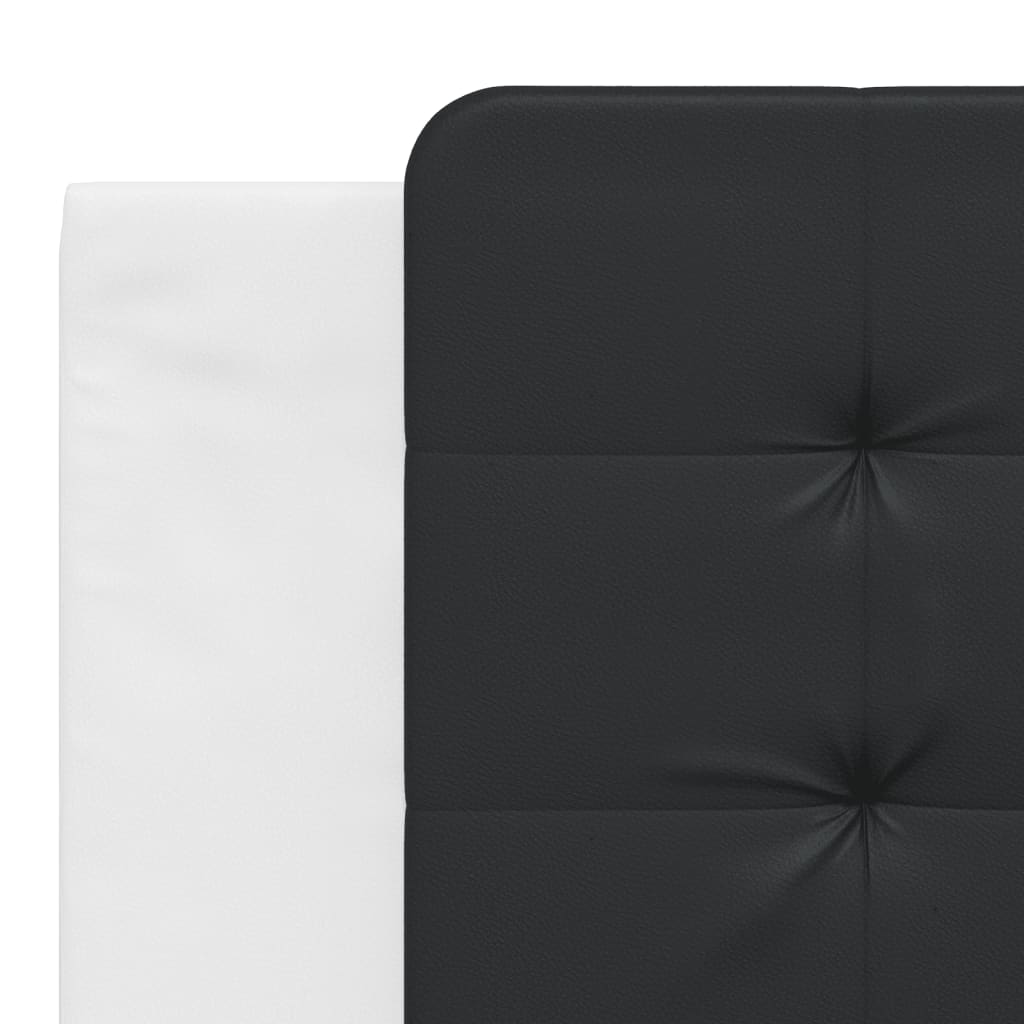 Bedframe met LED-verlichting kunstleer wit en zwart 180x200 cm is nu te koop bij PeponiXL, paradijselijk wonen!