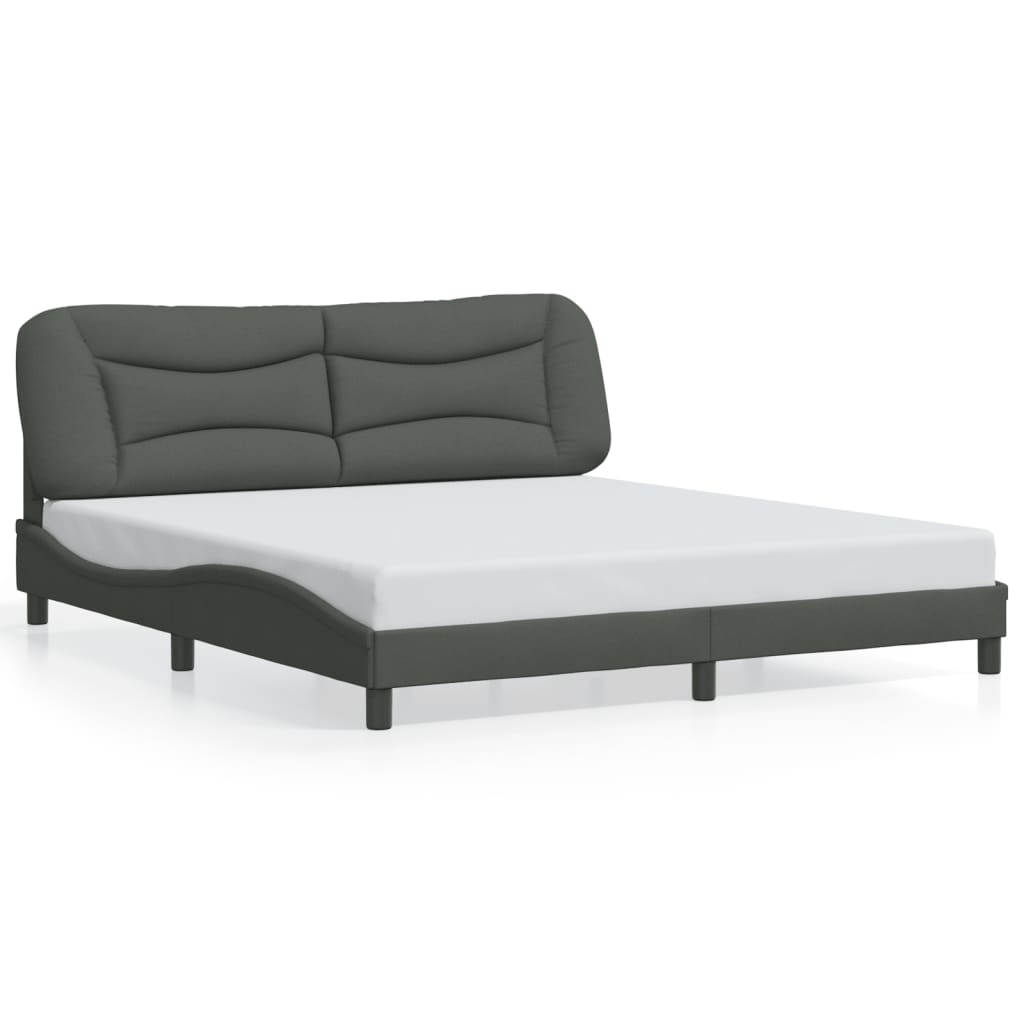 Bedframe met LED-verlichting stof zwart 180x200 cm is nu te koop bij PeponiXL, paradijselijk wonen!