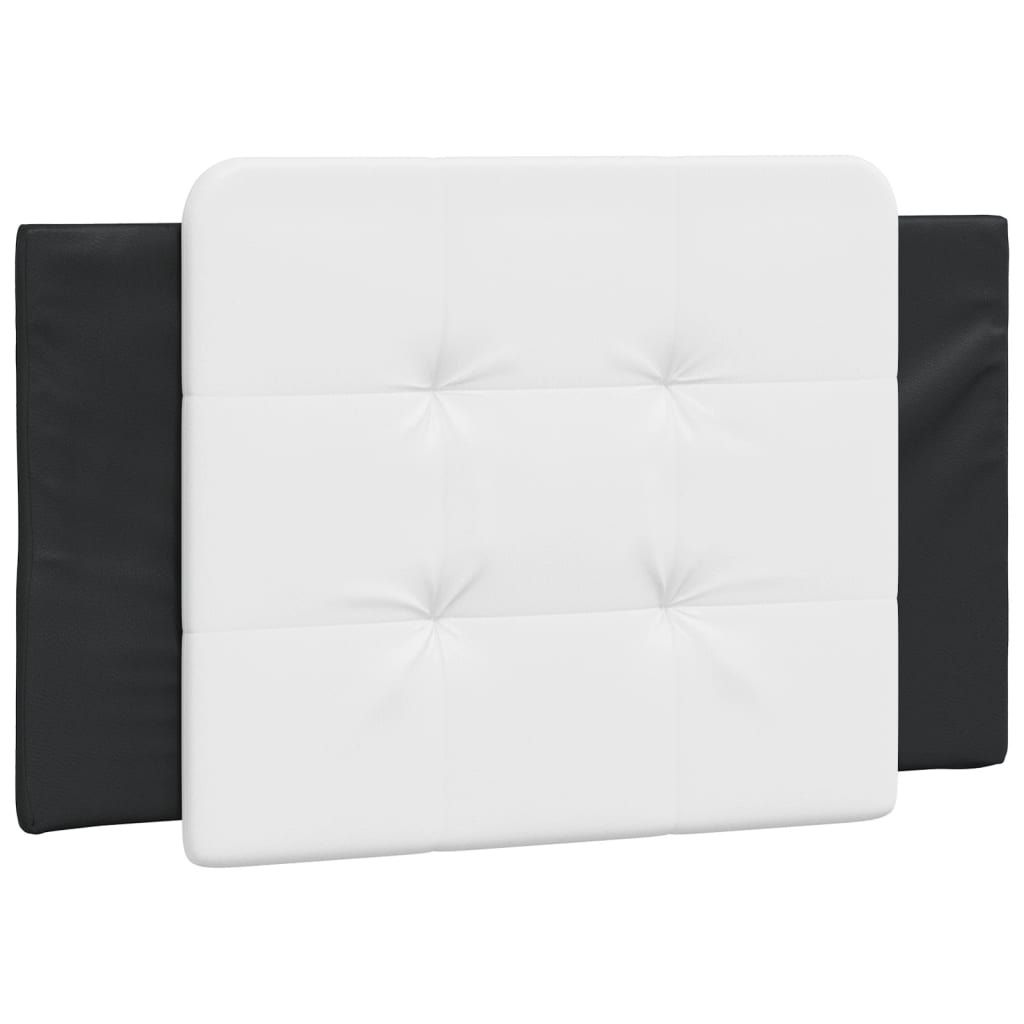 Bedframe met LED-verlichting kunstleer zwart en wit 90x190 cm is nu te koop bij PeponiXL, paradijselijk wonen!