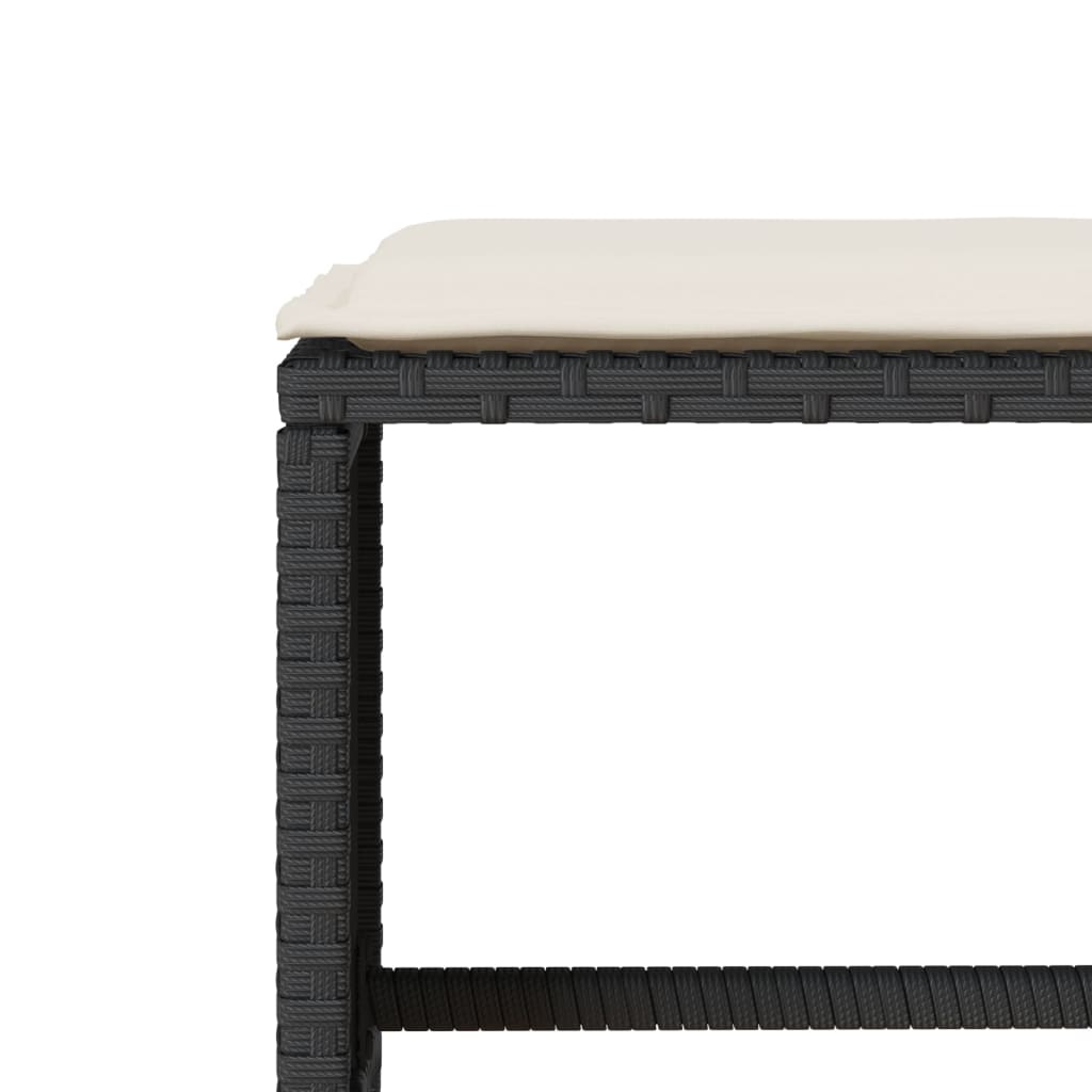 6-delige Loungeset met kussens poly rattan zwart is nu te koop bij PeponiXL, paradijselijk wonen!