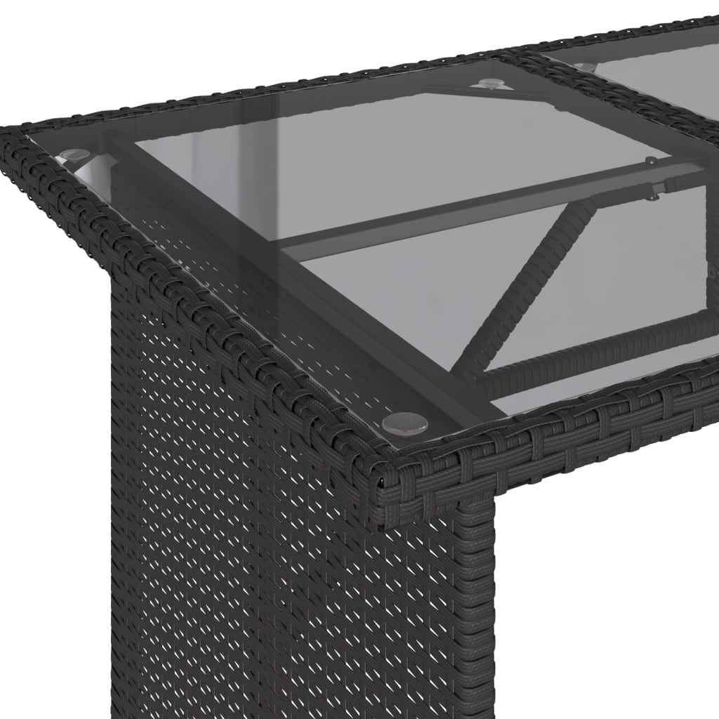 6-delige Loungeset met kussens poly rattan zwart is nu te koop bij PeponiXL, paradijselijk wonen!