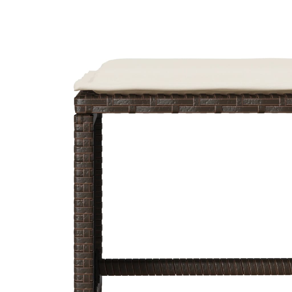 6-delige Loungeset met kussens poly rattan bruin is nu te koop bij PeponiXL, paradijselijk wonen!