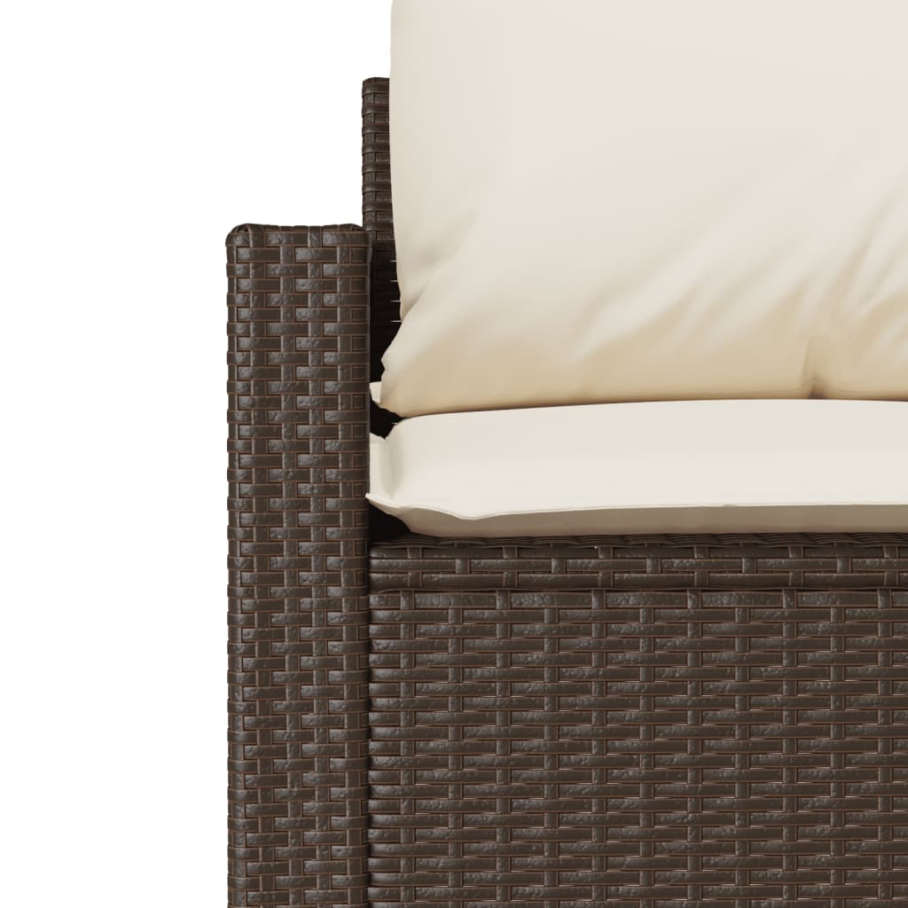 6-delige Loungeset met kussens poly rattan bruin is nu te koop bij PeponiXL, paradijselijk wonen!