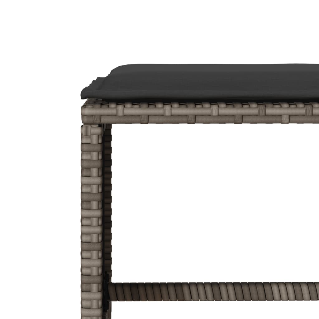 6-delige Loungeset met kussens poly rattan grijs is nu te koop bij PeponiXL, paradijselijk wonen!