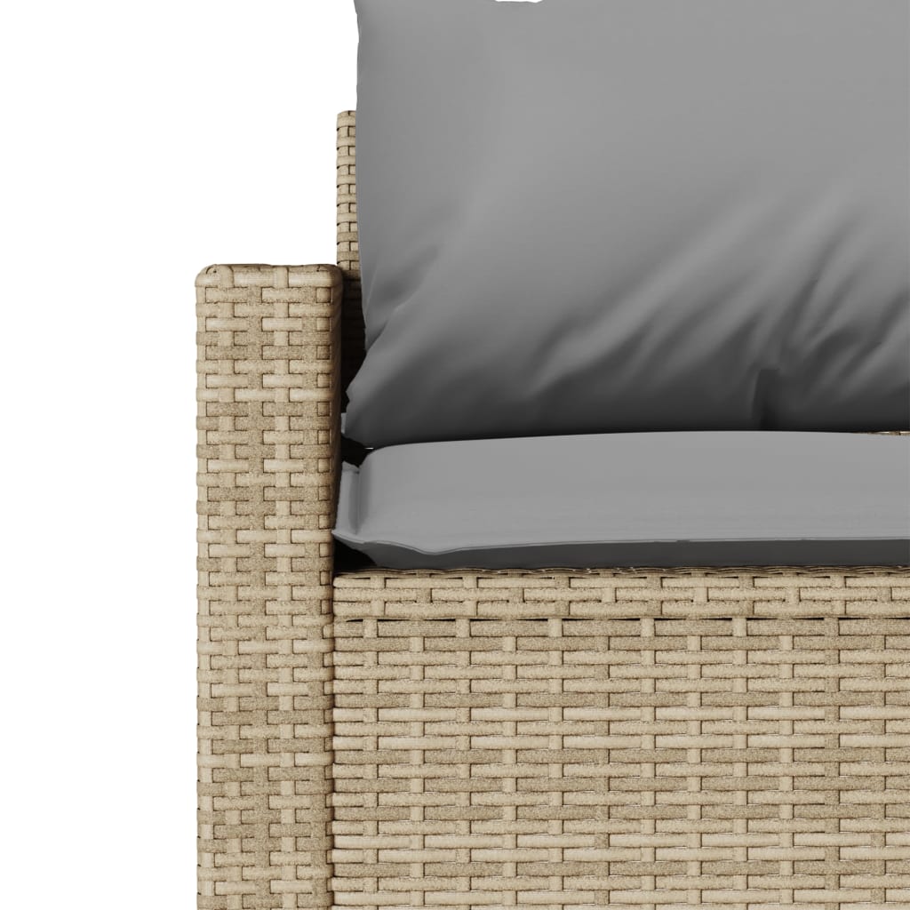 6-delige Loungeset met kussens poly rattan beige is nu te koop bij PeponiXL, paradijselijk wonen!