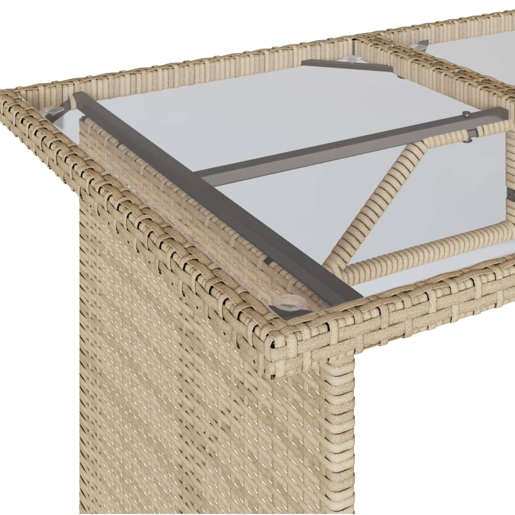 6-delige Loungeset met kussens poly rattan beige is nu te koop bij PeponiXL, paradijselijk wonen!