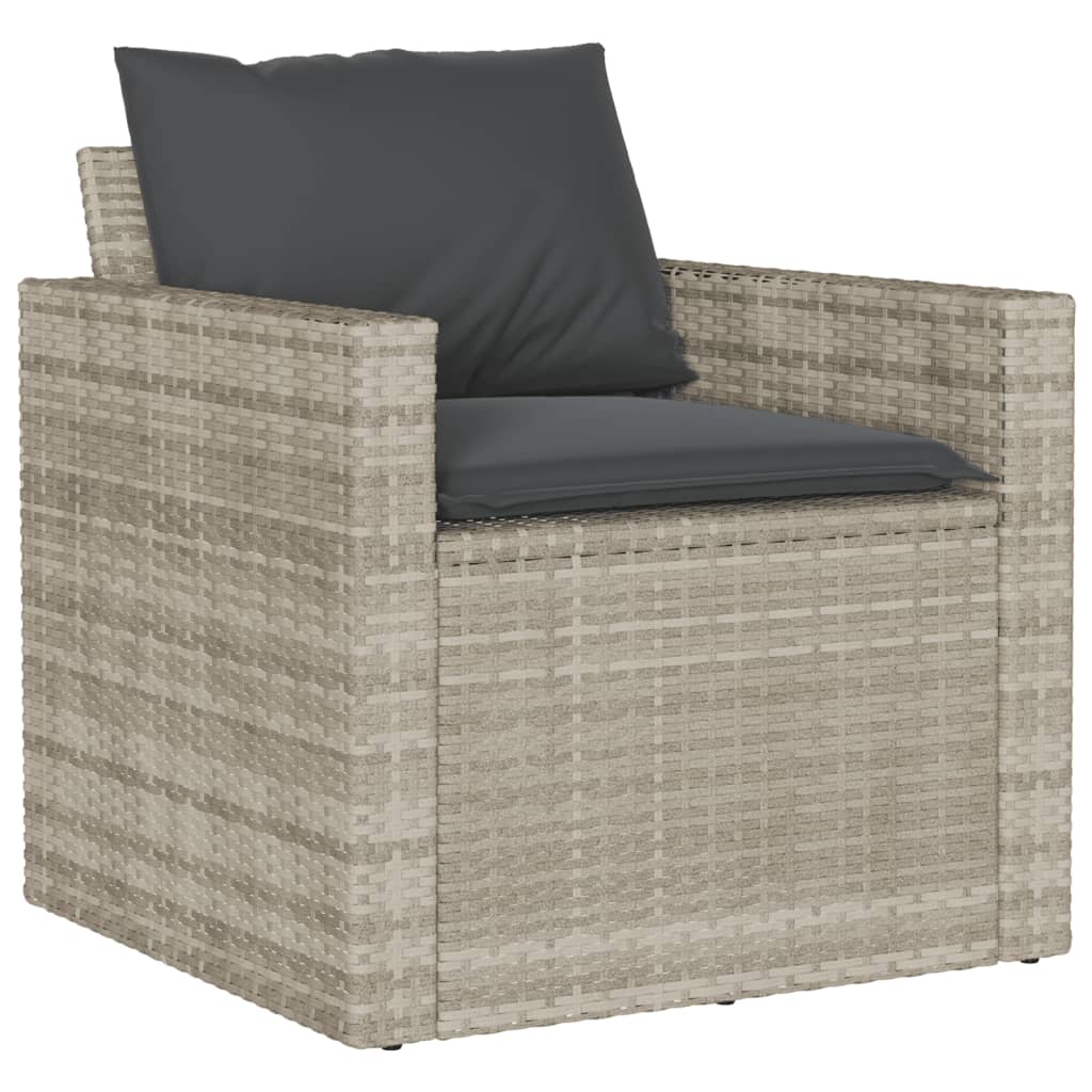 6-delige Loungeset met kussens poly rattan lichtgrijs is nu te koop bij PeponiXL, paradijselijk wonen!