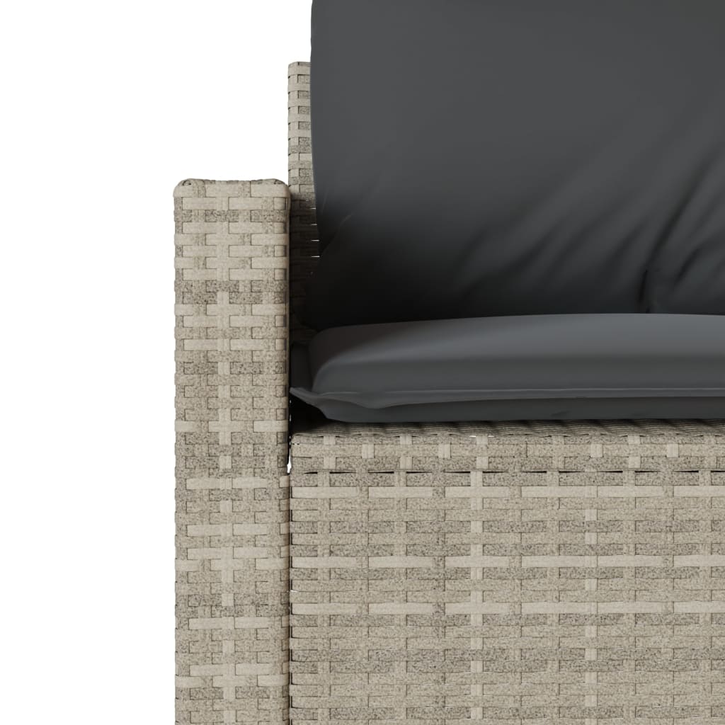 6-delige Loungeset met kussens poly rattan lichtgrijs is nu te koop bij PeponiXL, paradijselijk wonen!
