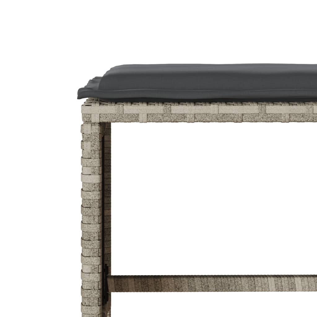 6-delige Loungeset met kussens poly rattan lichtgrijs is nu te koop bij PeponiXL, paradijselijk wonen!
