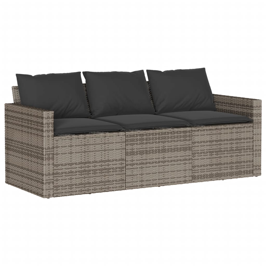 6-delige Loungeset met kussens poly rattan grijs is nu te koop bij PeponiXL, paradijselijk wonen!