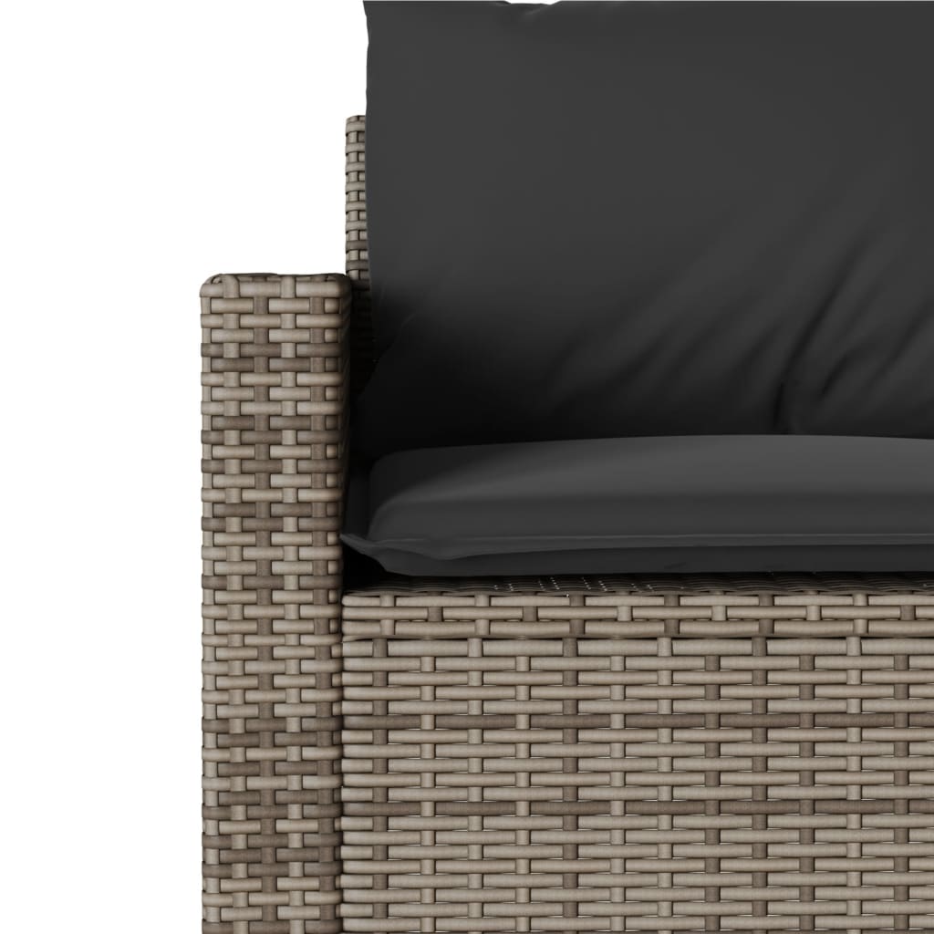 6-delige Loungeset met kussens poly rattan grijs is nu te koop bij PeponiXL, paradijselijk wonen!