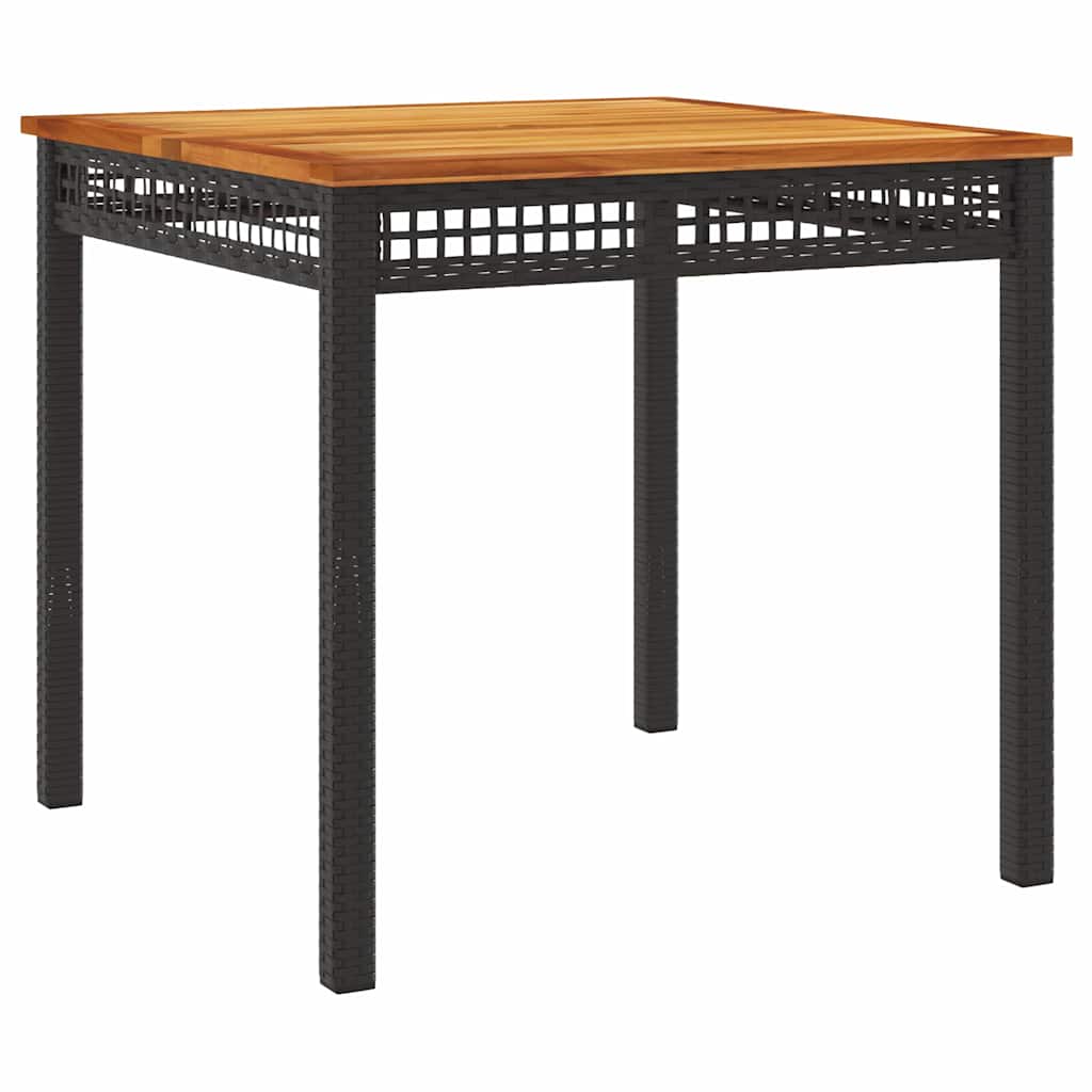 3-delige Tuinset met kussens poly rattan zwart