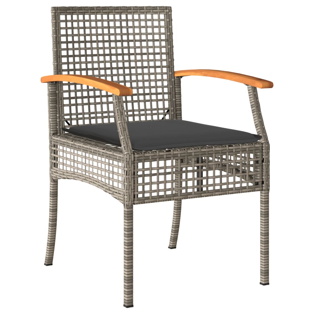 5-delige Tuinset met kussens poly rattan grijs is nu te koop bij PeponiXL, paradijselijk wonen!