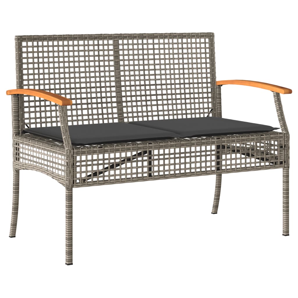 3-delige Tuinset met kussens poly rattan grijs is nu te koop bij PeponiXL, paradijselijk wonen!