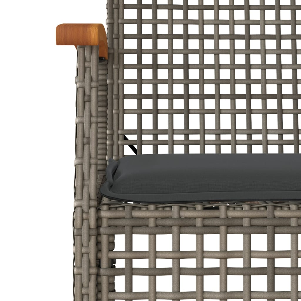4-delige Tuinset met kussens poly rattan grijs is nu te koop bij PeponiXL, paradijselijk wonen!