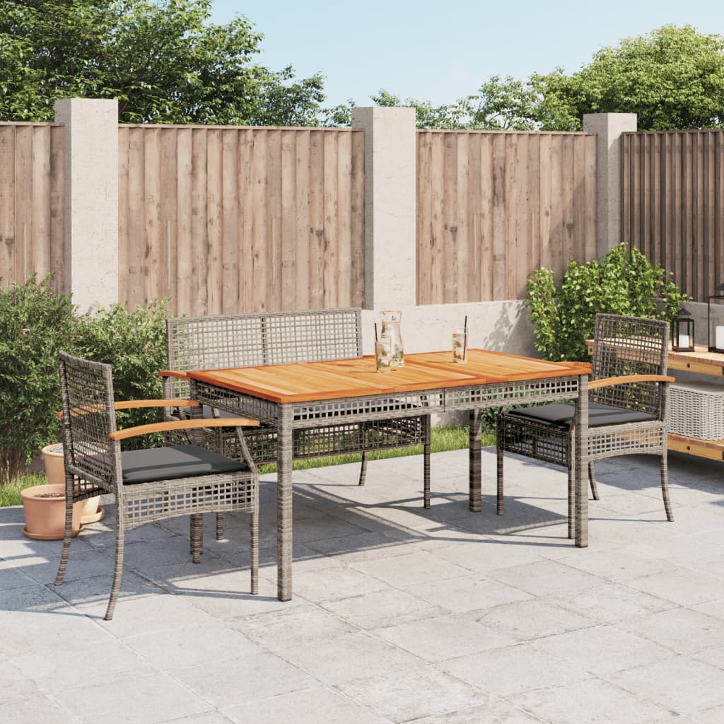 4-delige Tuinset met kussens poly rattan grijs is nu te koop bij PeponiXL, paradijselijk wonen!