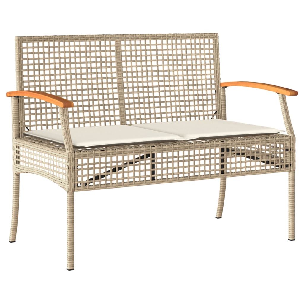 3-delige Tuinset met kussens poly rattan beige is nu te koop bij PeponiXL, paradijselijk wonen!