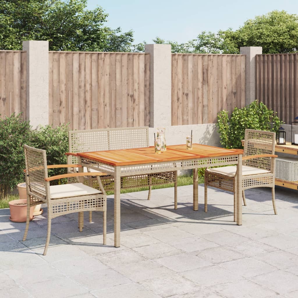 4-delige Tuinset met kussens poly rattan beige is nu te koop bij PeponiXL, paradijselijk wonen!
