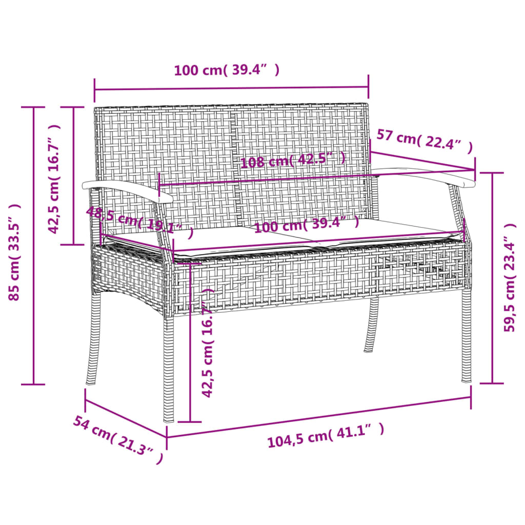 5-delige Tuinset met kussens poly rattan beige is nu te koop bij PeponiXL, paradijselijk wonen!