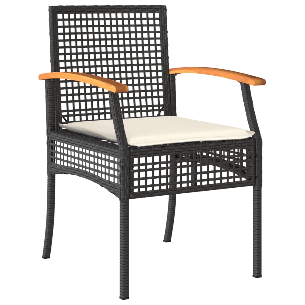 5-delige Tuinset met kussens poly rattan zwart is nu te koop bij PeponiXL, paradijselijk wonen!