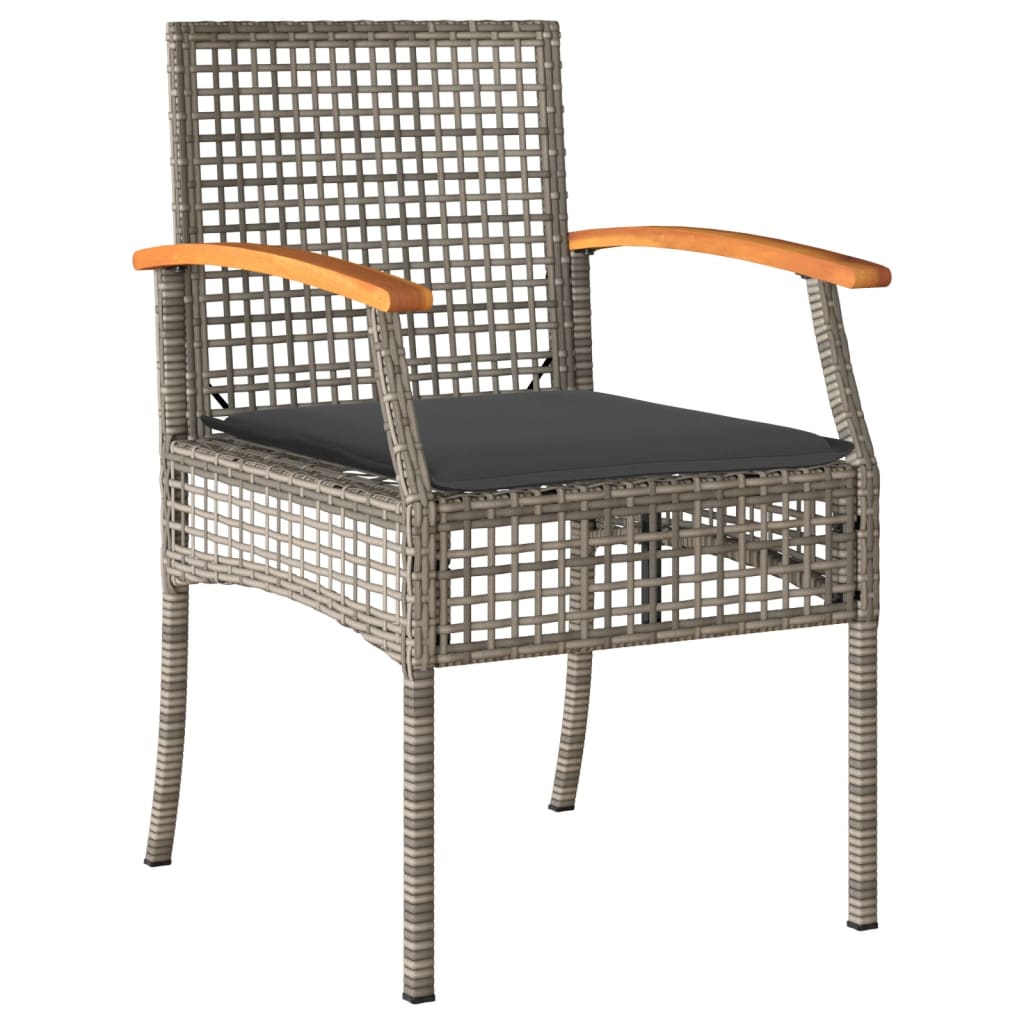 3-delige Tuinset met kussens poly rattan grijs is nu te koop bij PeponiXL, paradijselijk wonen!