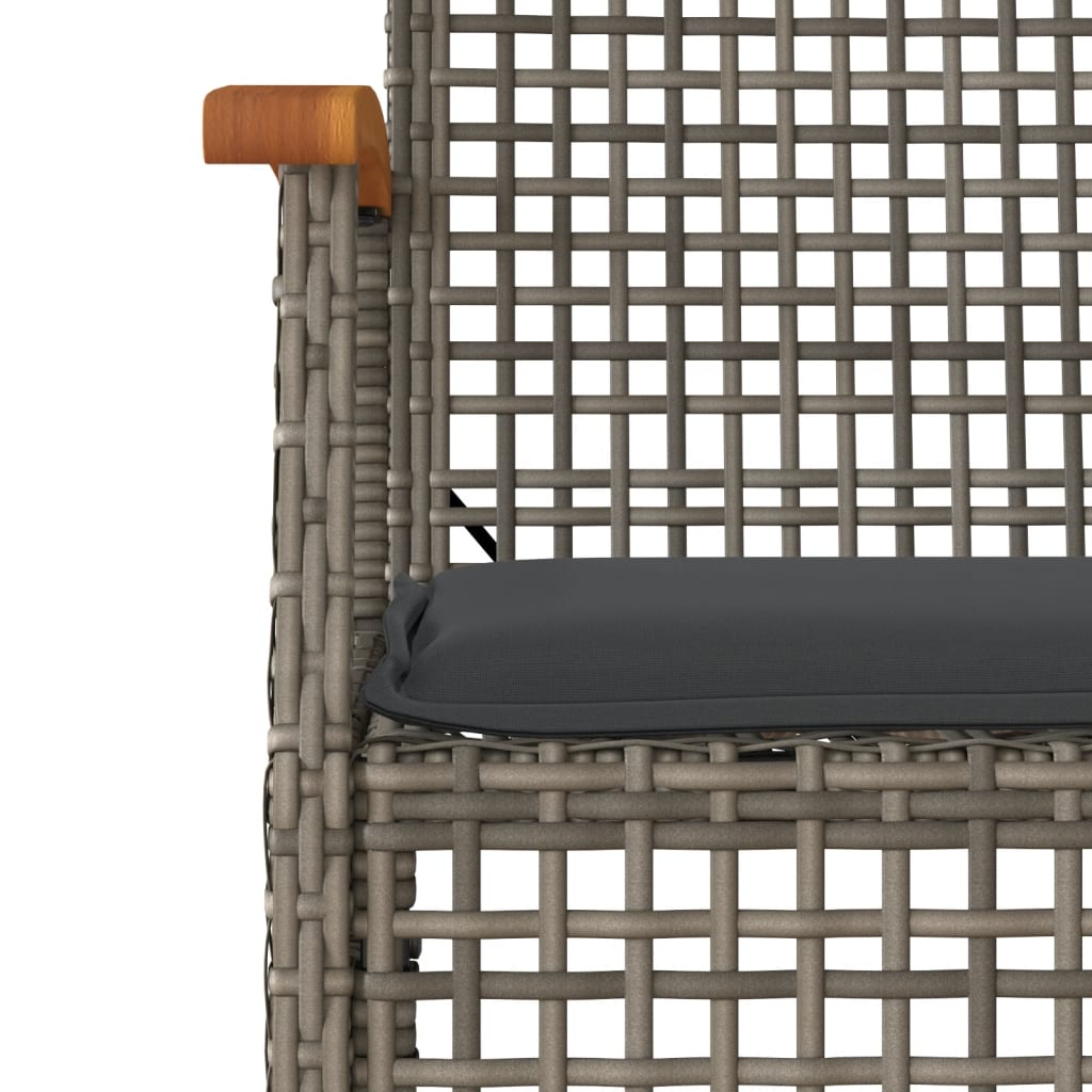 5-delige Tuinset met kussens poly rattan grijs is nu te koop bij PeponiXL, paradijselijk wonen!