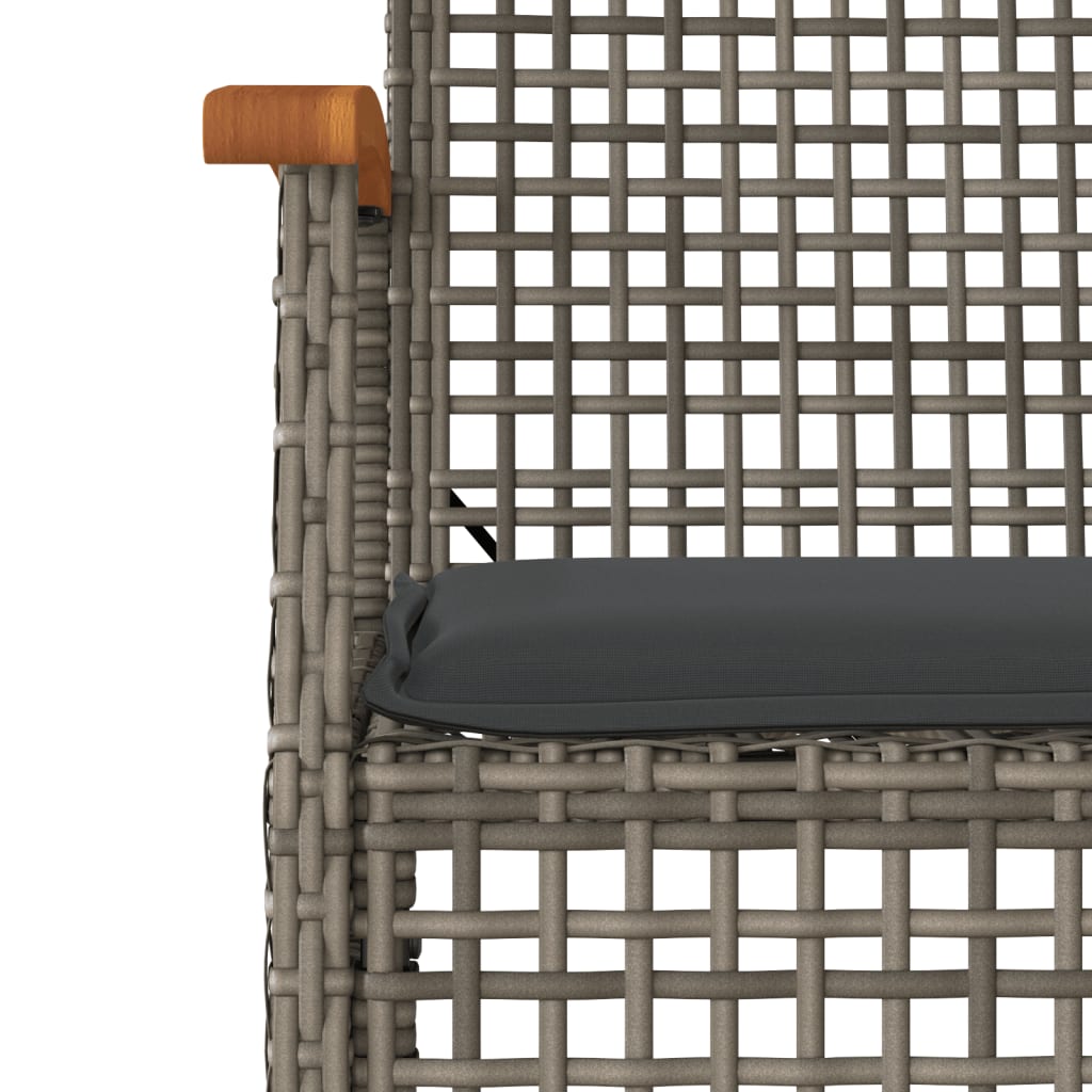 5-delige Tuinset met kussens poly rattan grijs is nu te koop bij PeponiXL, paradijselijk wonen!