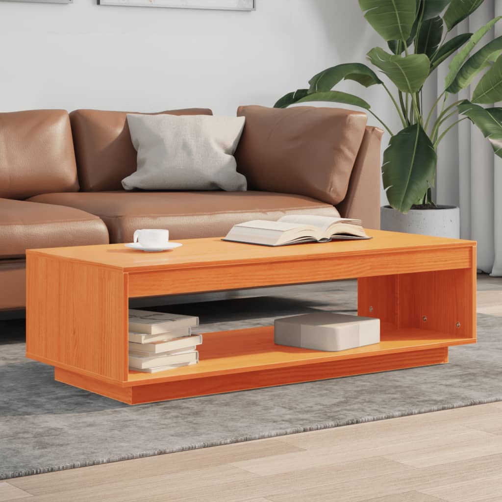 Salontafel 110x50x33,5 cm massief grenenhout wasbruin is nu te koop bij PeponiXL, paradijselijk wonen!