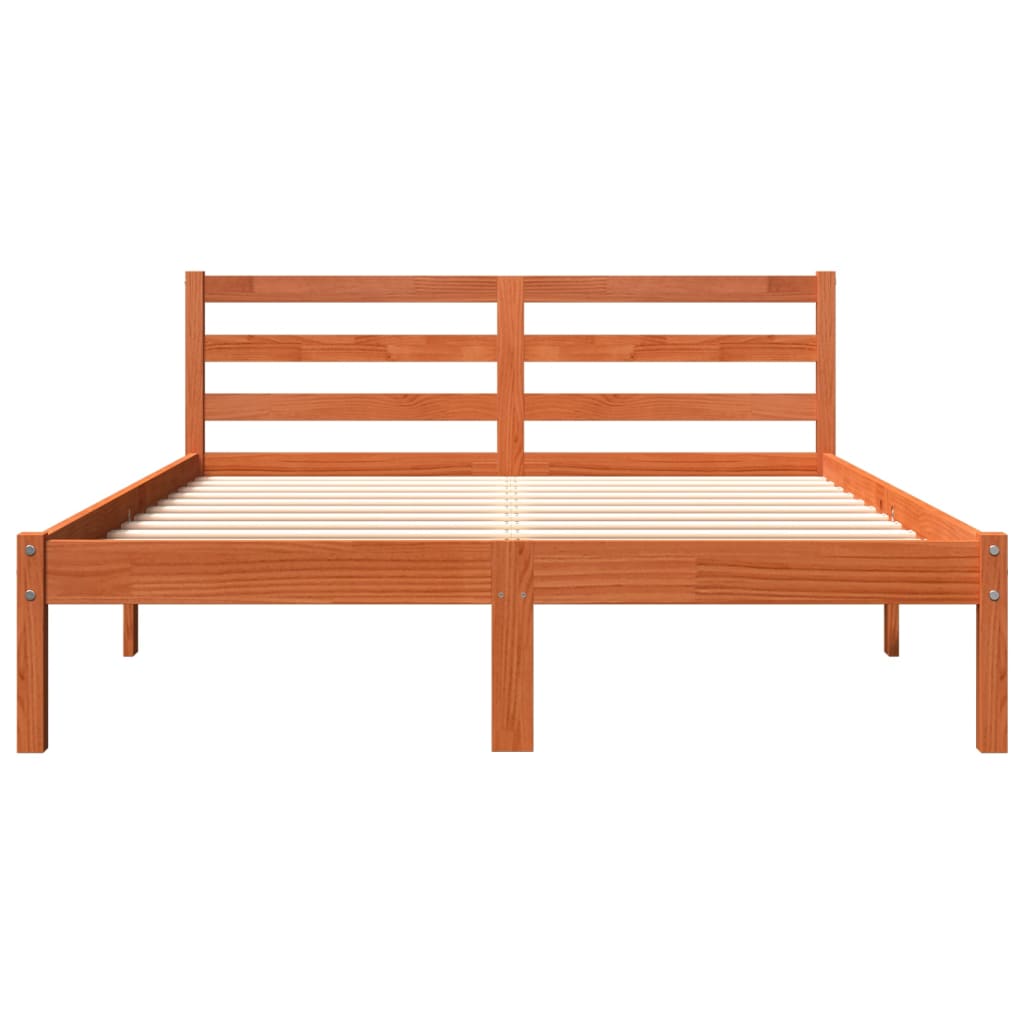 Bedframe zonder matras massief grenenhout wasbruin 120x190 cm is nu te koop bij PeponiXL, paradijselijk wonen!