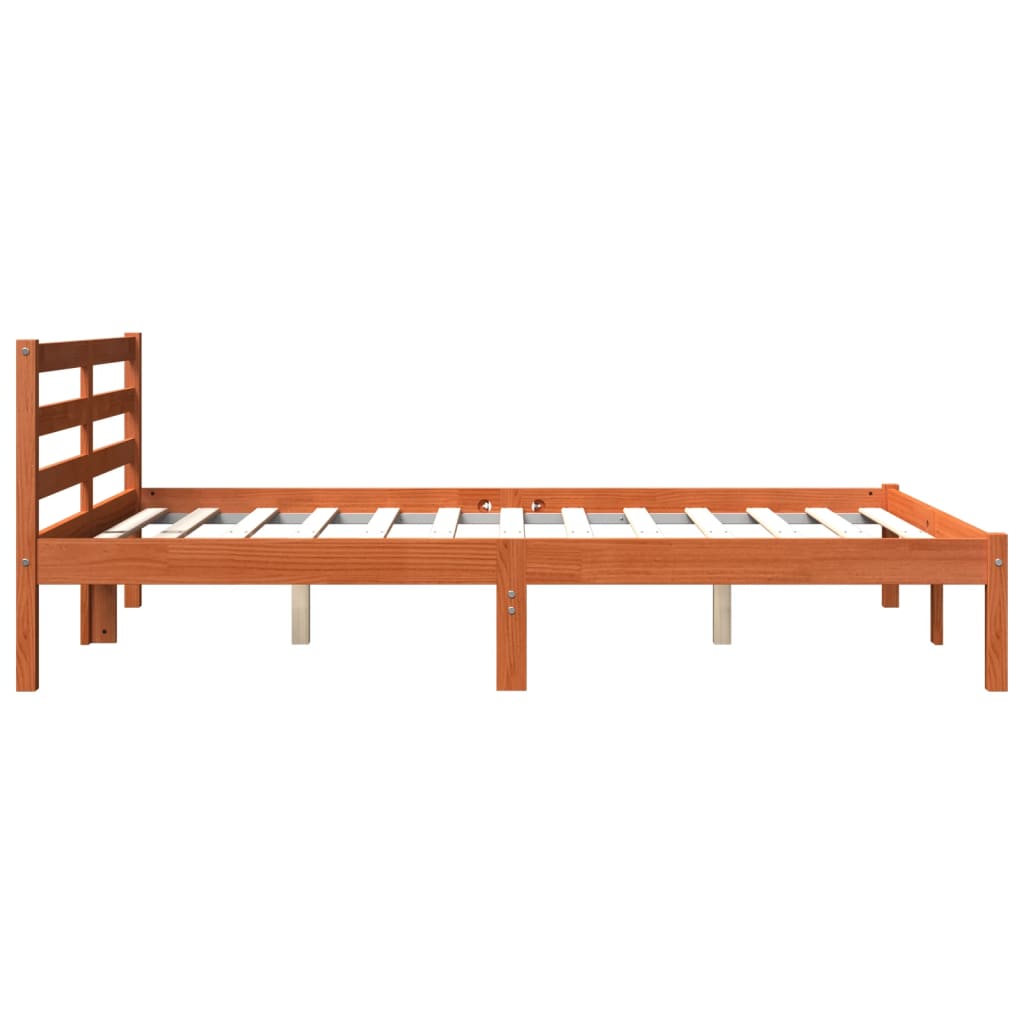 Bedframe zonder matras massief grenenhout wasbruin 120x190 cm is nu te koop bij PeponiXL, paradijselijk wonen!