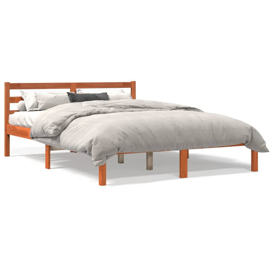 Bedframe zonder matras massief grenenhout wasbruin 120x190 cm is nu te koop bij PeponiXL, paradijselijk wonen!