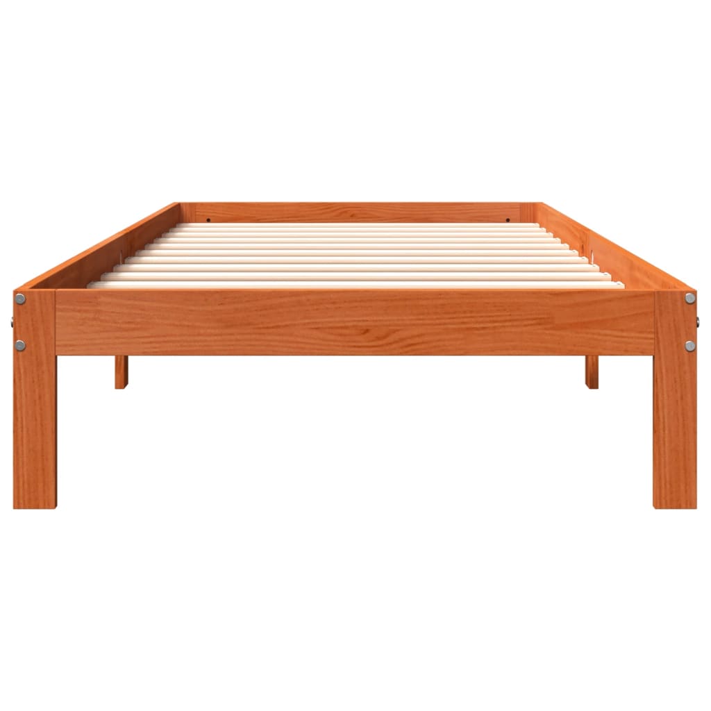 Bedframe zonder matras massief grenenhout wasbruin 90x190 cm is nu te koop bij PeponiXL, paradijselijk wonen!