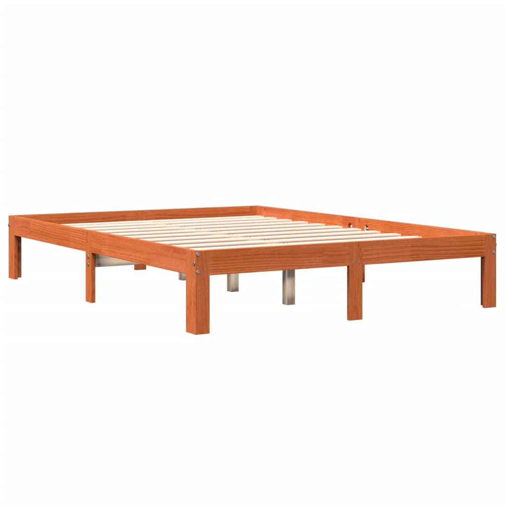 Bedframe zonder matras massief grenenhout wasbruin 120x190 cm is nu te koop bij PeponiXL, paradijselijk wonen!