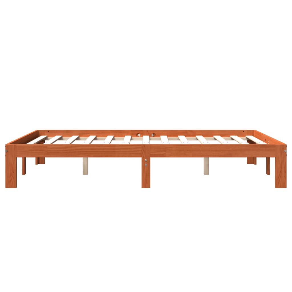 Bedframe zonder matras massief grenenhout wasbruin 120x190 cm is nu te koop bij PeponiXL, paradijselijk wonen!