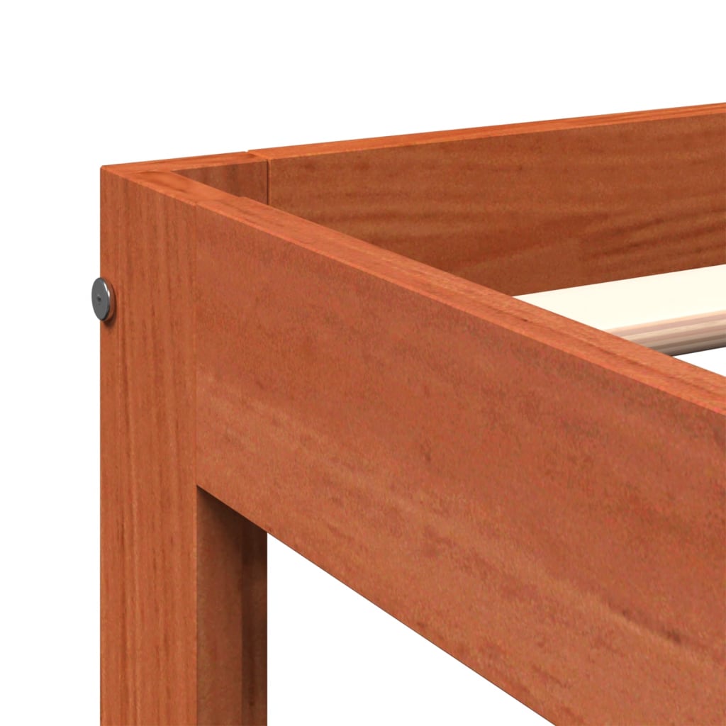Bedframe zonder matras massief grenenhout wasbruin 135x190 cm is nu te koop bij PeponiXL, paradijselijk wonen!