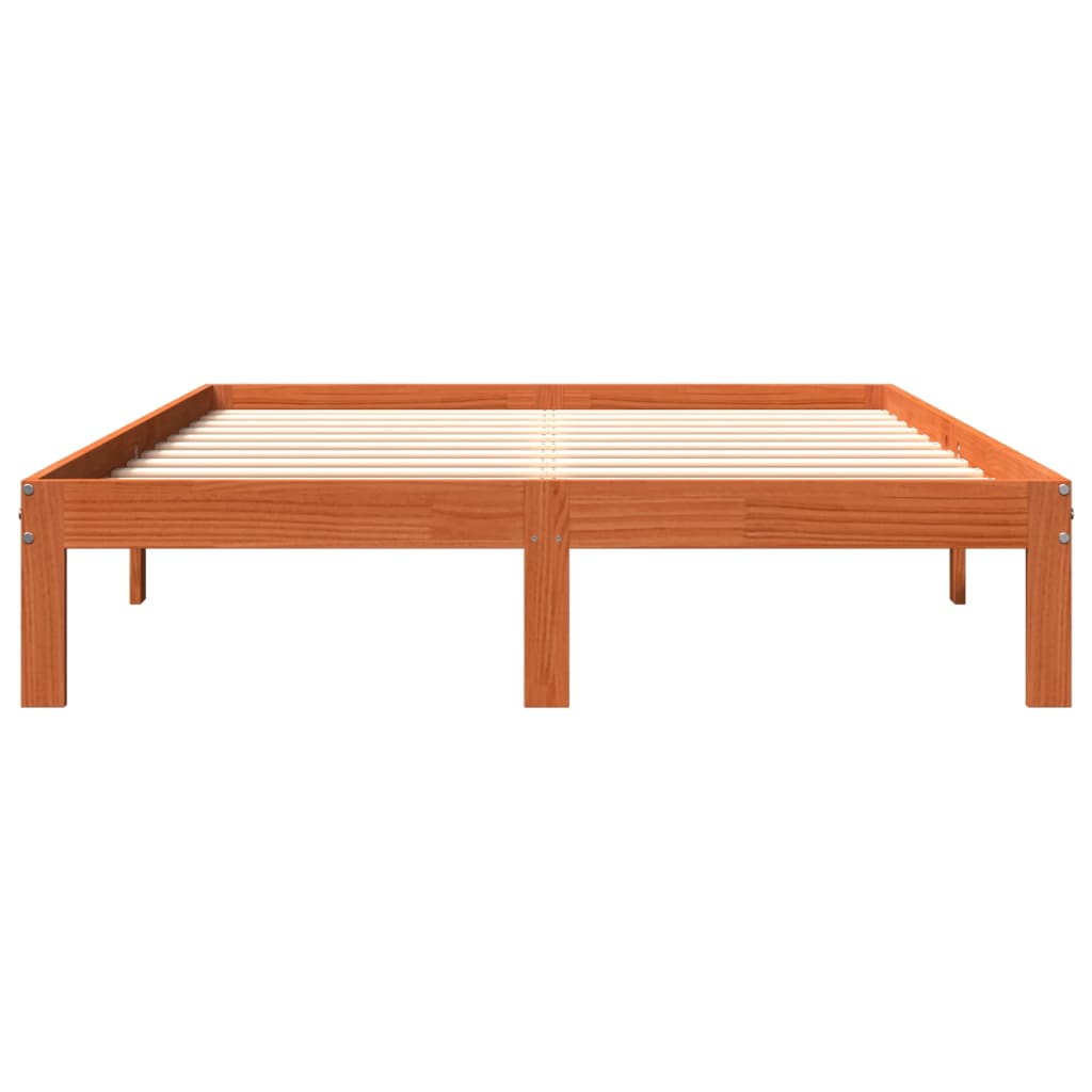 Bed met matras massief grenenhout wasbruin 140x190 cm is nu te koop bij PeponiXL, paradijselijk wonen!