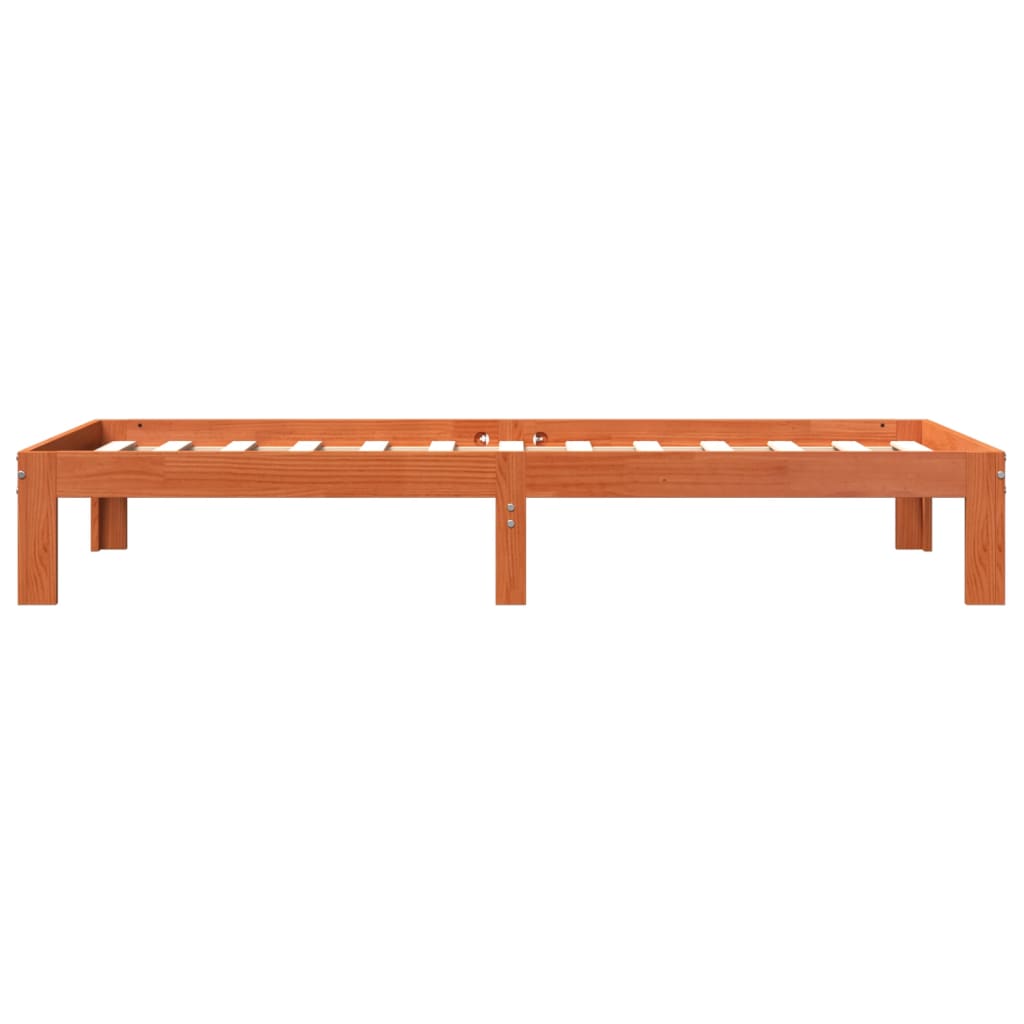 Bedframe zonder matras massief grenenhout wasbruin 100x200 cm is nu te koop bij PeponiXL, paradijselijk wonen!