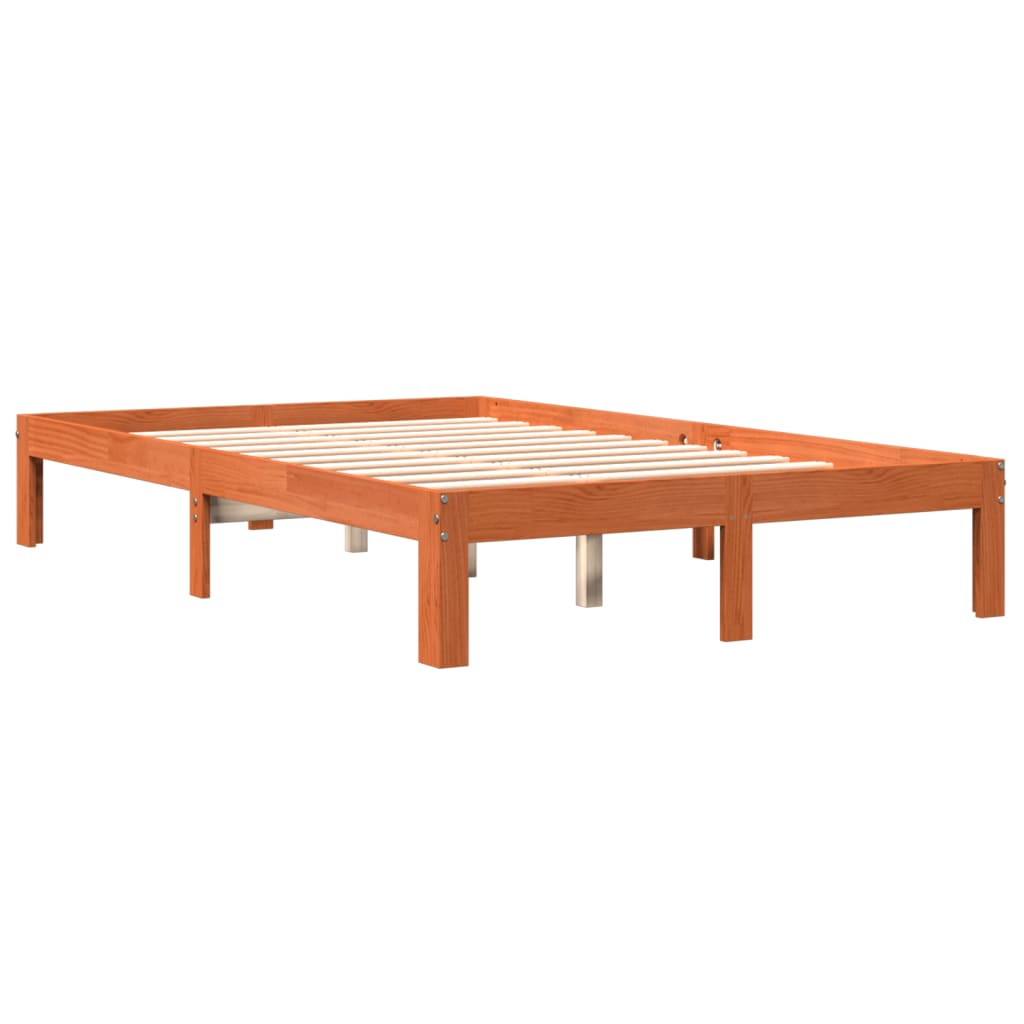 Bedframe zonder matras massief grenenhout wasbruin 140x200 cm is nu te koop bij PeponiXL, paradijselijk wonen!