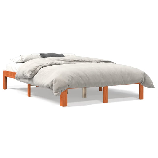 Bedframe zonder matras massief grenenhout wasbruin 140x200 cm is nu te koop bij PeponiXL, paradijselijk wonen!