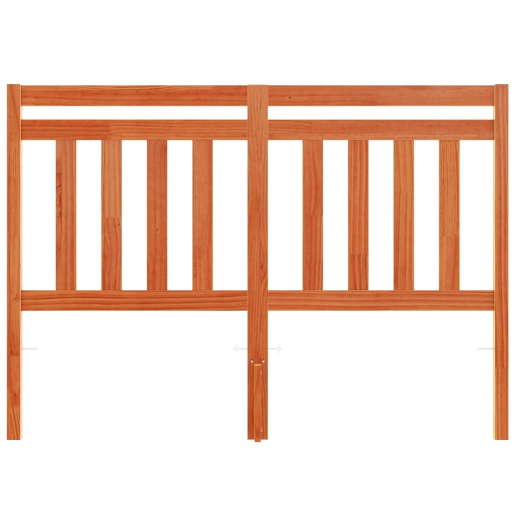 Hoofdbord 135 cm massief grenenhout wasbruin is nu te koop bij PeponiXL, paradijselijk wonen!