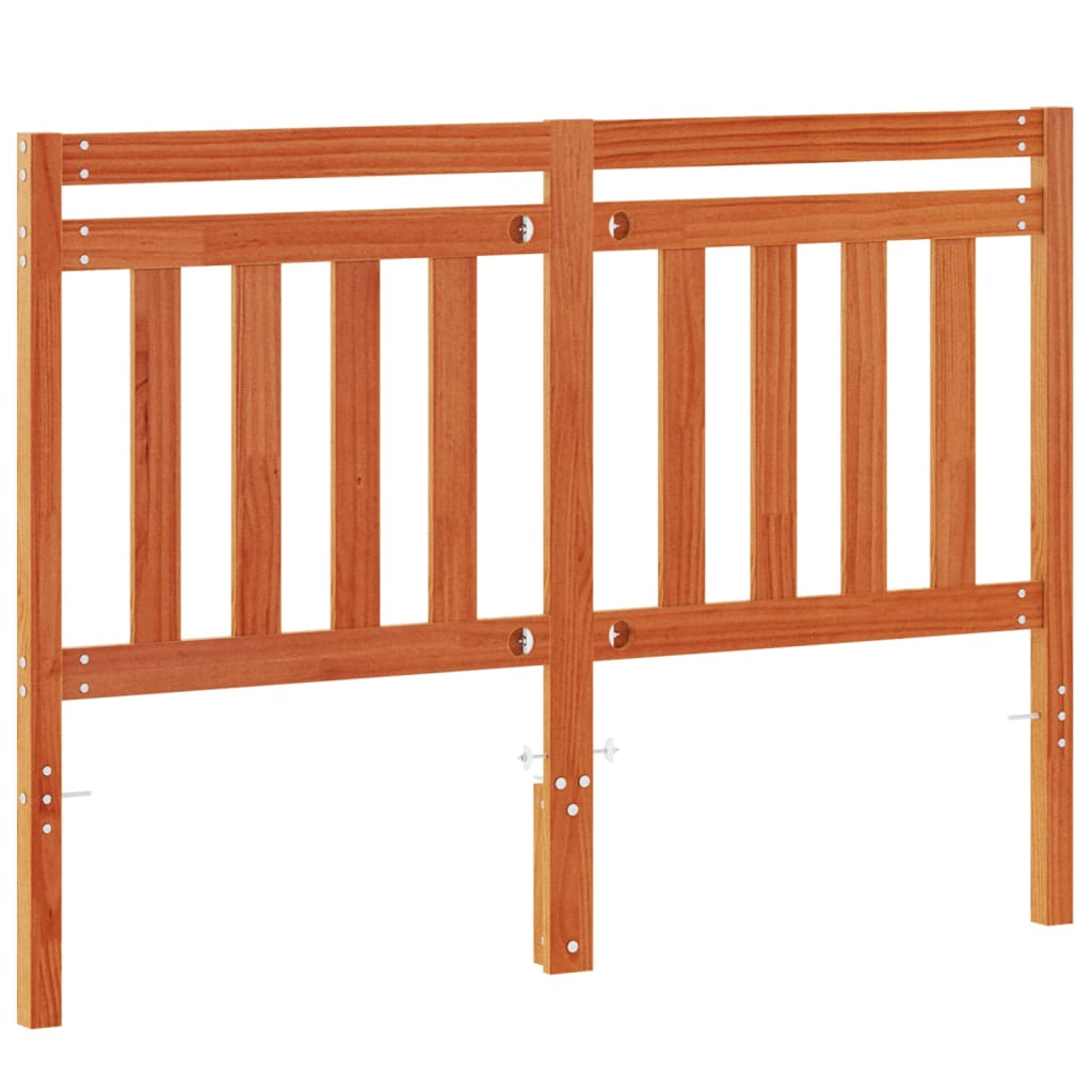 Hoofdbord 135 cm massief grenenhout wasbruin is nu te koop bij PeponiXL, paradijselijk wonen!
