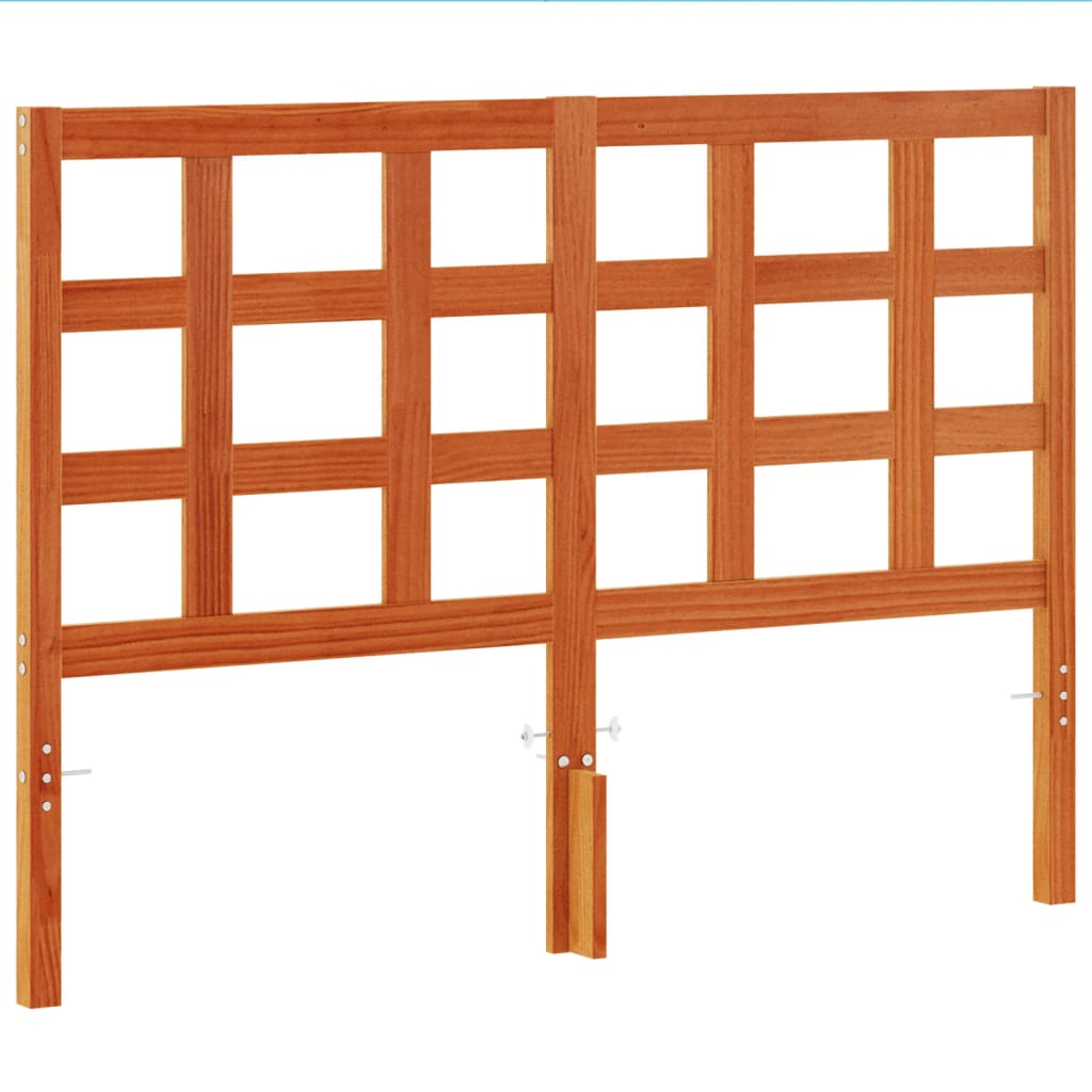 Hoofdbord 135 cm massief grenenhout wasbruin is nu te koop bij PeponiXL, paradijselijk wonen!