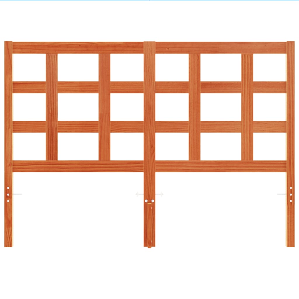 Hoofdbord 135 cm massief grenenhout wasbruin is nu te koop bij PeponiXL, paradijselijk wonen!