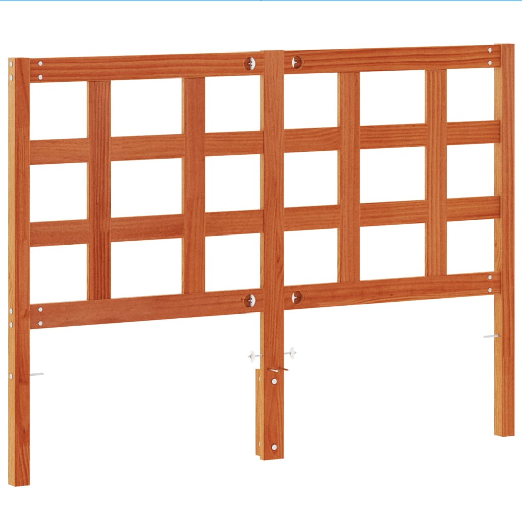 Hoofdbord 135 cm massief grenenhout wasbruin is nu te koop bij PeponiXL, paradijselijk wonen!